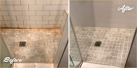 This Run-Down Shower Received a Complete Overhaul Thanks to Our Grout  Cleaning in Raleigh, NC